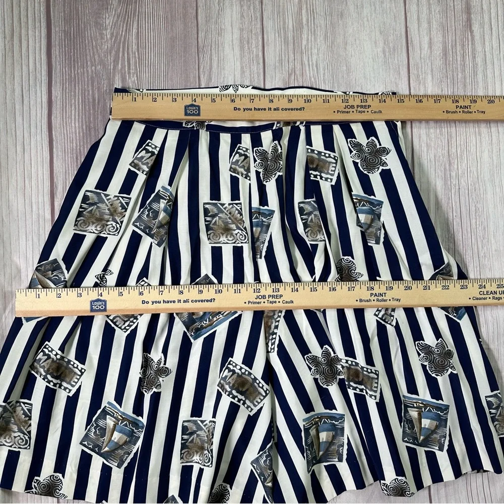 Women’s Vintage Brooks Brothers Navy & Off‎ White Nautical Ocean Bermuda Shorts